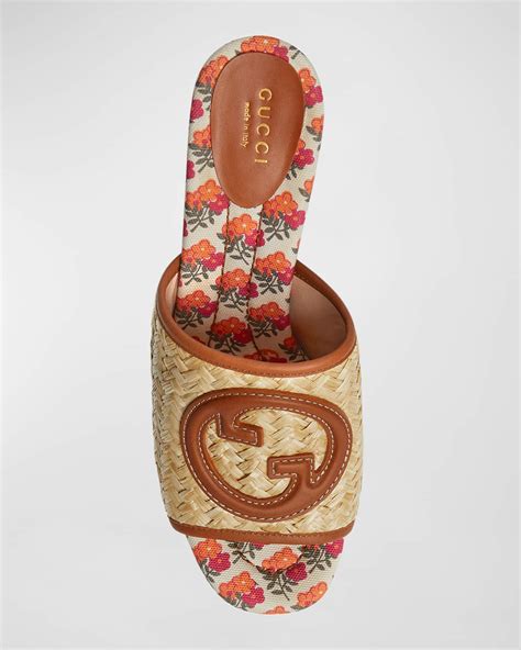 authenticate gucci marmont raffia slides.